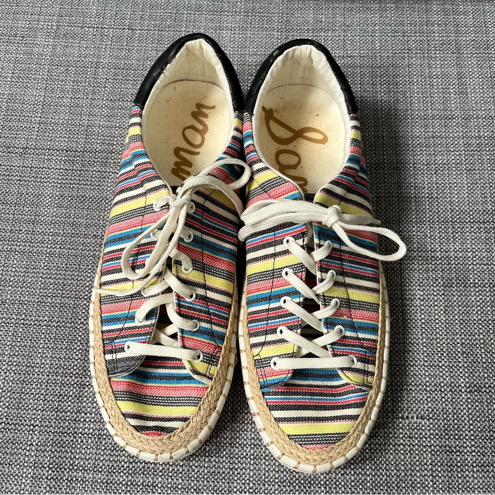 Sam Edelman Multicolor Striped Sneakers